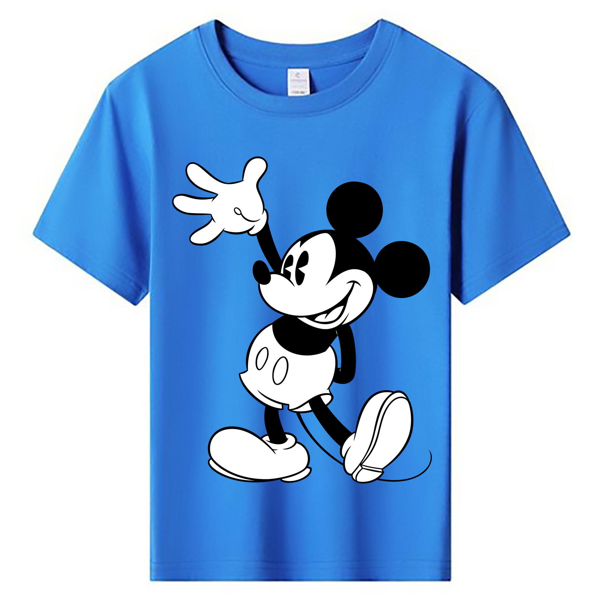 ミッキーマウス Mickey Mouse 綿100％キッズTシャツ（フロントプリント）